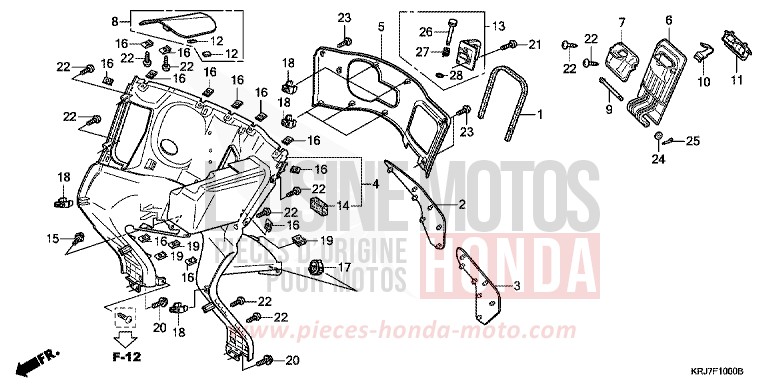 INNER BOX for S-Wing ABS PEARL COOL WHITE (NHA16) from 2011